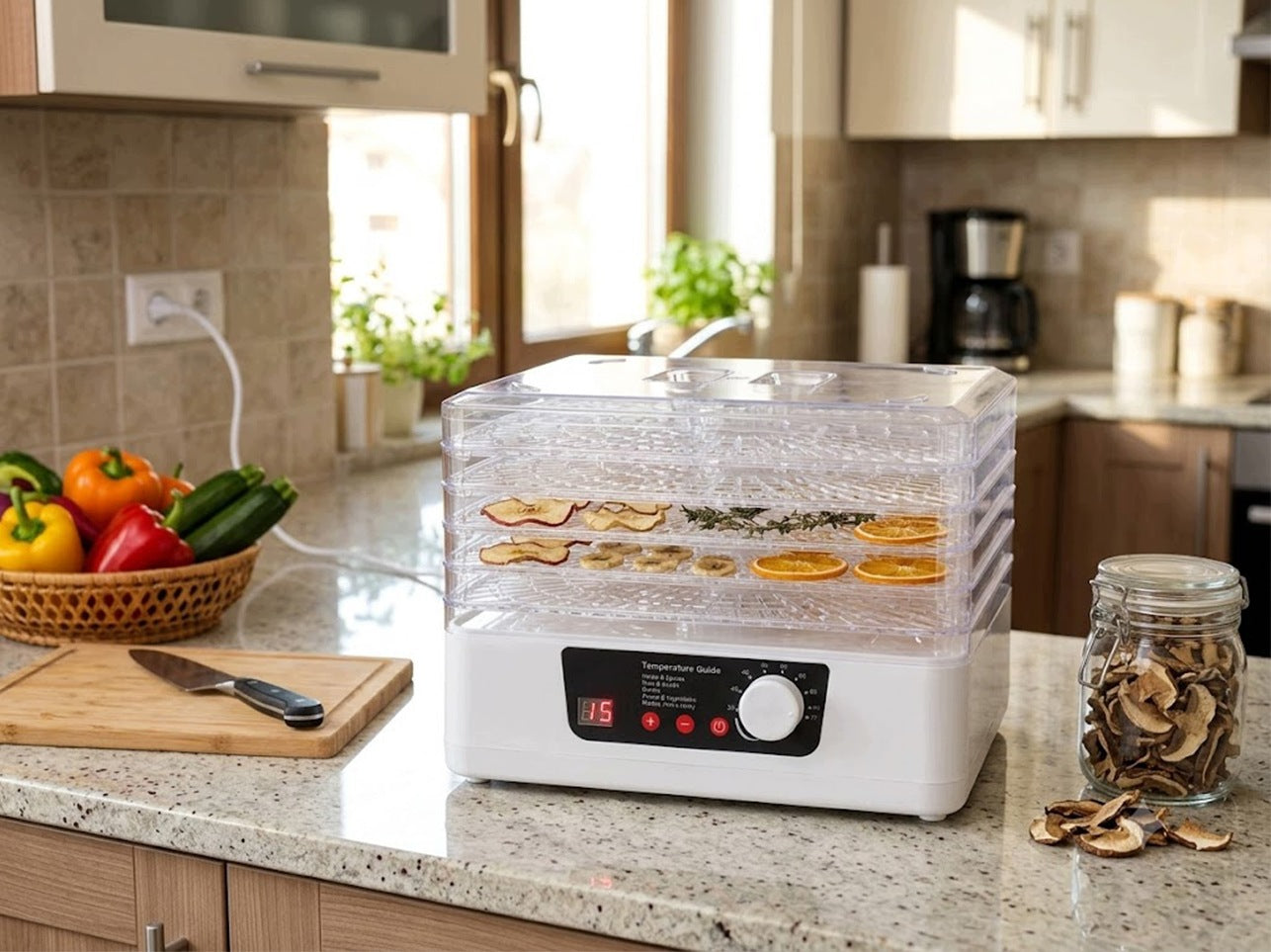 Fruit mushroom dryer 350W large Timer +Termoobieg 48H +6 sit 35-70C° Manufacturer code KM6002388-1