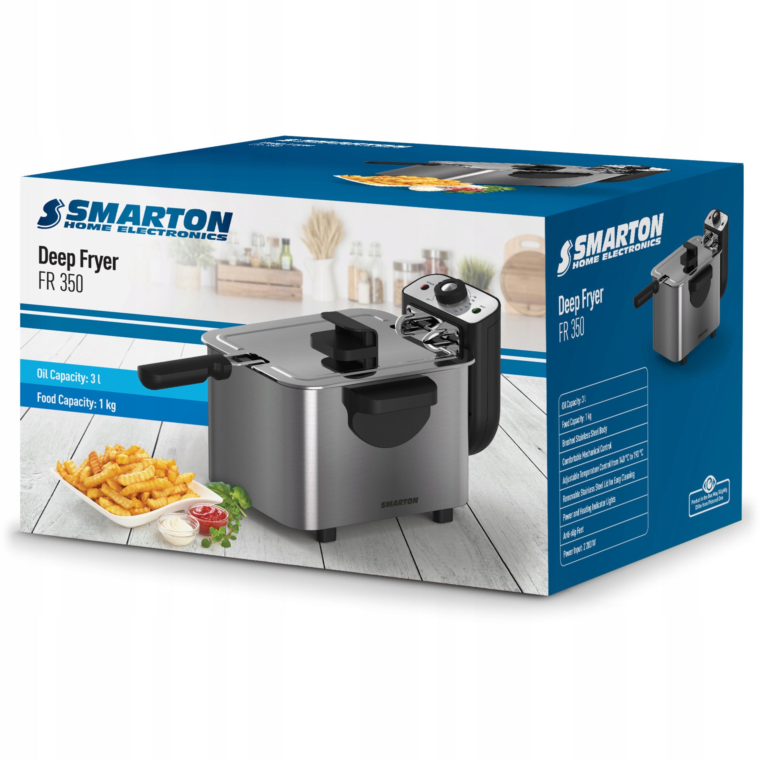 Fryer Smarton FR 350 Capacity 3L 2200W Temperature MAX 190C Packaging status original