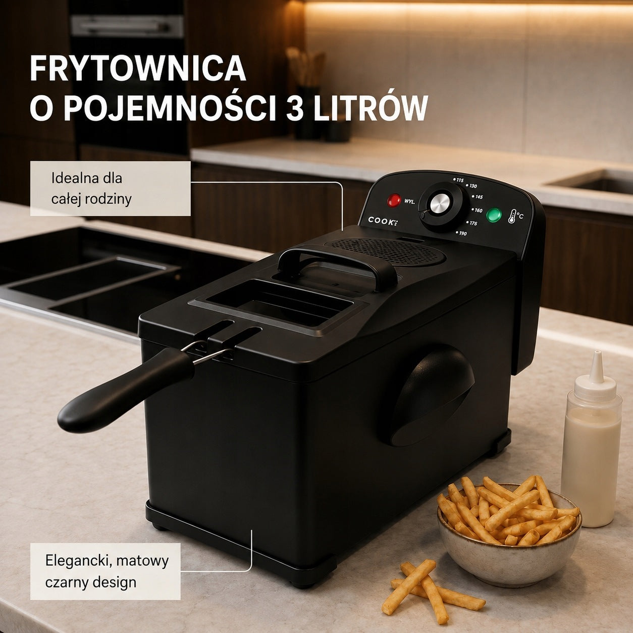 Frytownica elektryczna 1-komorowa ze stali nierdzewnej – gastronomiczna Manufacturer code 297