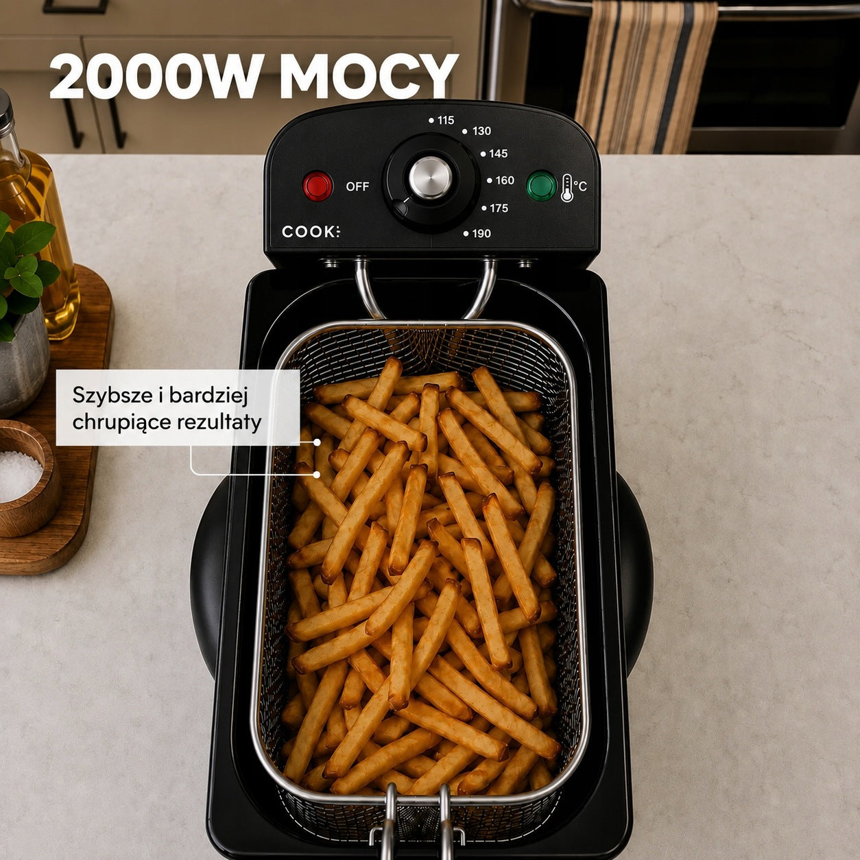 Frytownica elektryczna 1-komorowa ze stali nierdzewnej – gastronomiczna Packaging status original