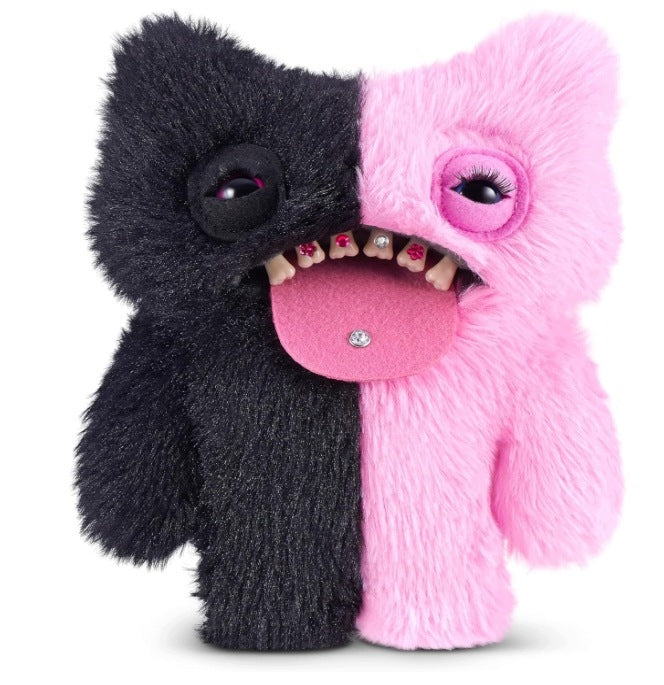 Fuggler Baddies Wide Eyed Weirdo Plush ZURU Pink Black 22 cm