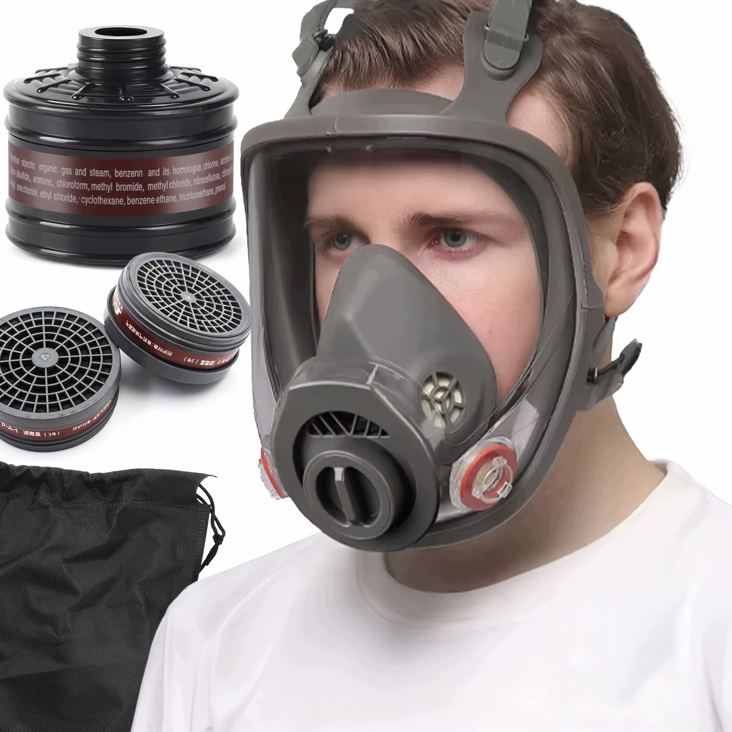 Full Face Gas Protective Mask MS80 Filters Cover Packaging status original