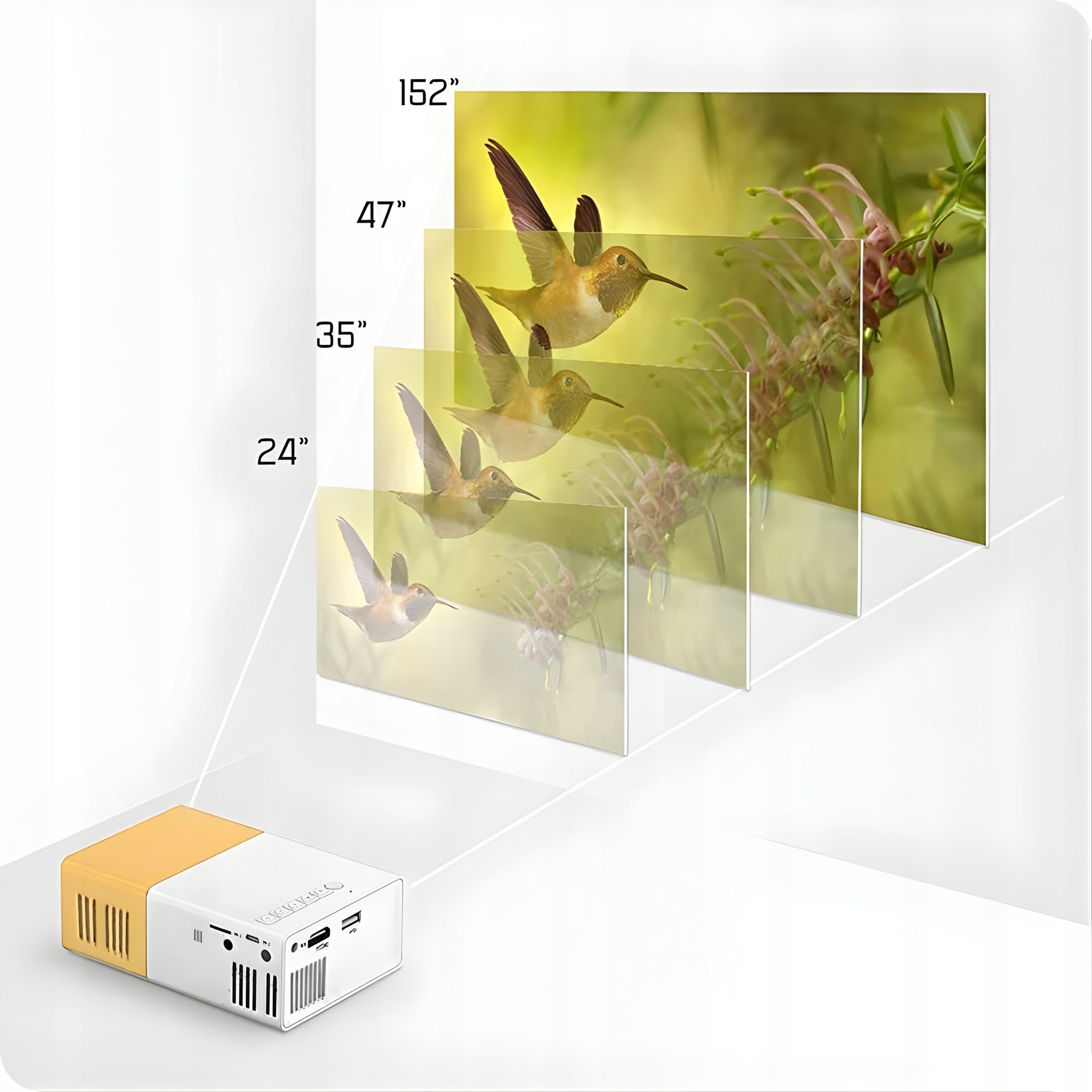 Full HD 152 inch Portable Multimedia Projector For Game Movies Manufacturer code mini projektor do Telefonu LED HDMI do bajek