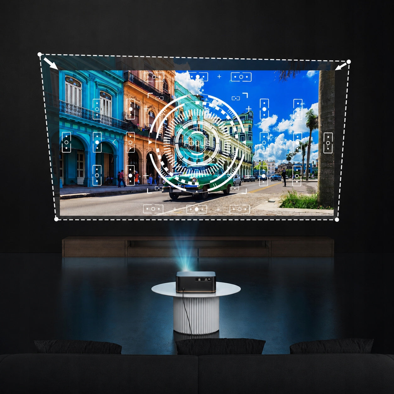 Full HD 4K BLUETOOTH LED Projector 1000ANSI WI-FI HOPVISION JQ820 Black Manufacturer code JQ820a