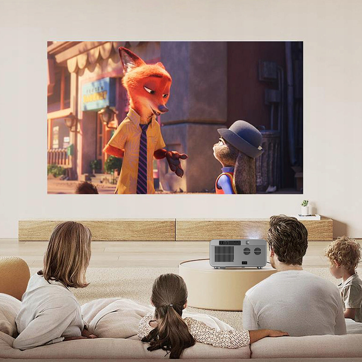 Full HD 4K Projector Multimedia WiFi Android 14 Google TV 1300 Ansi G60 Packaging status original