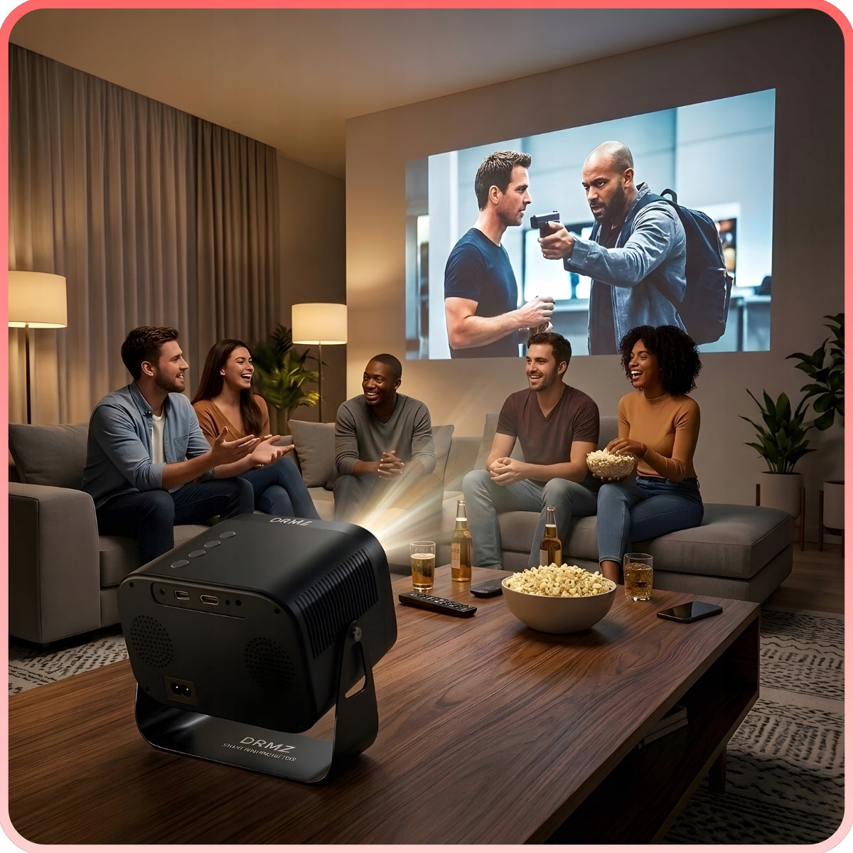 Full HD Projector Android WiFi Smart TV Bluetooth LED 7000lm Projector Cinema Manufacturer code SD300