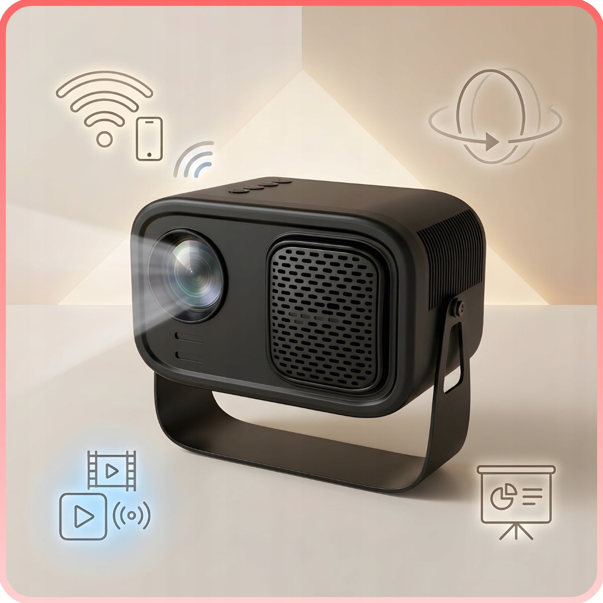 Full HD Projector Android WiFi Smart TV Bluetooth LED 7000lm Projector Cinema Packaging status original