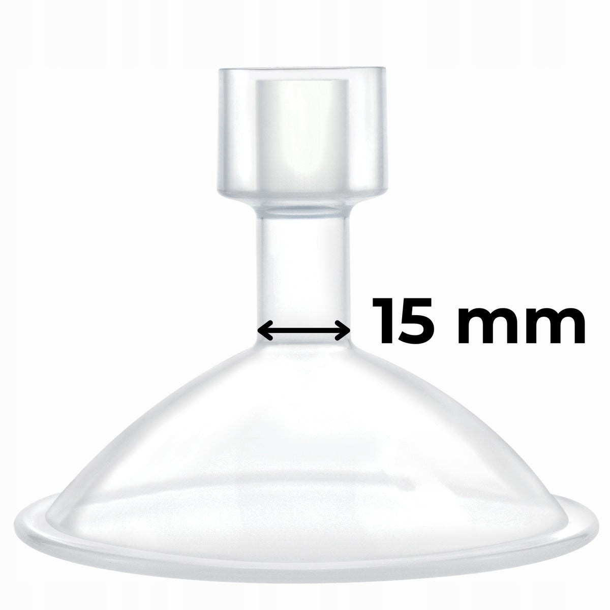 Funnel for breast pump bowl 15 mm