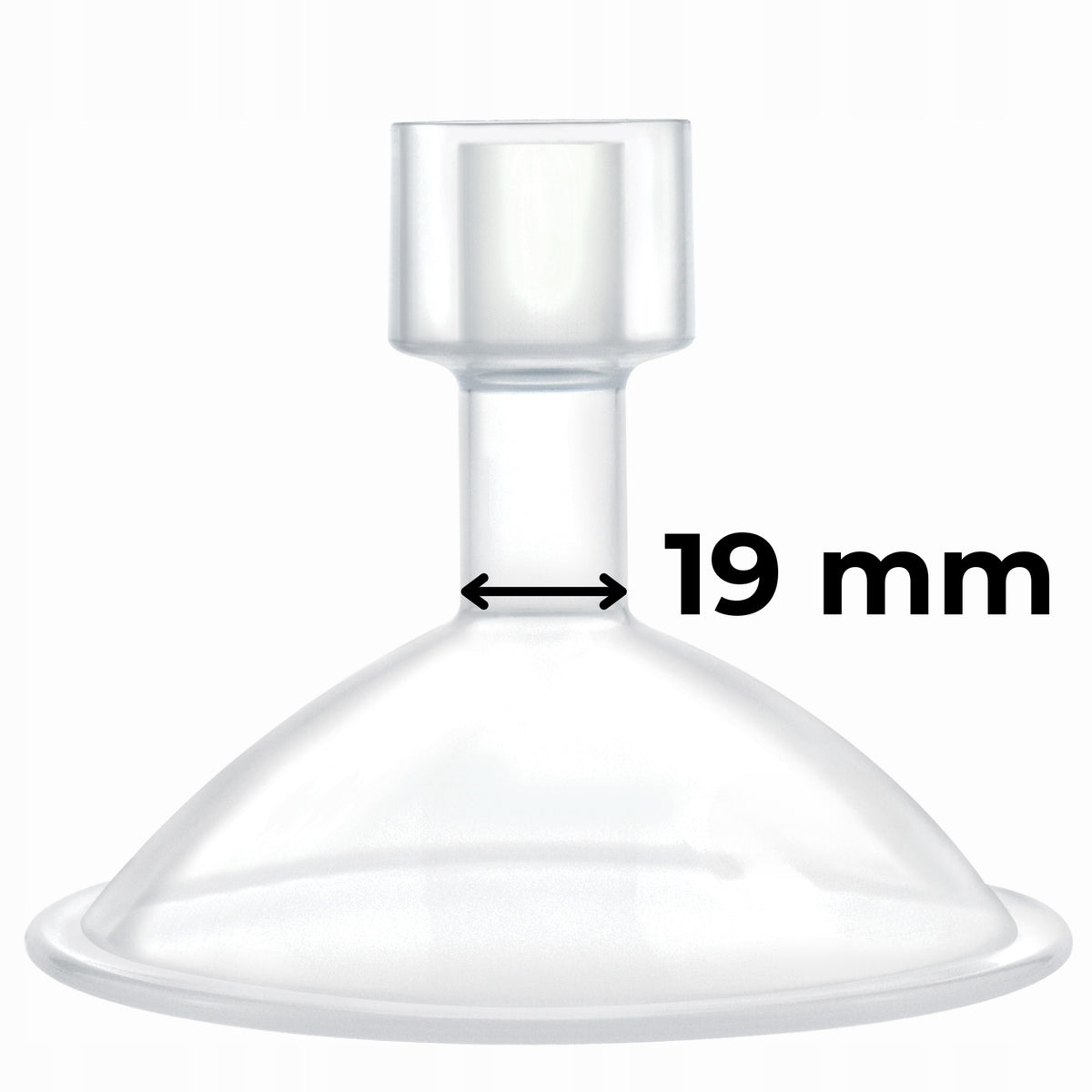 Funnel for breast pump bowl 19 mm