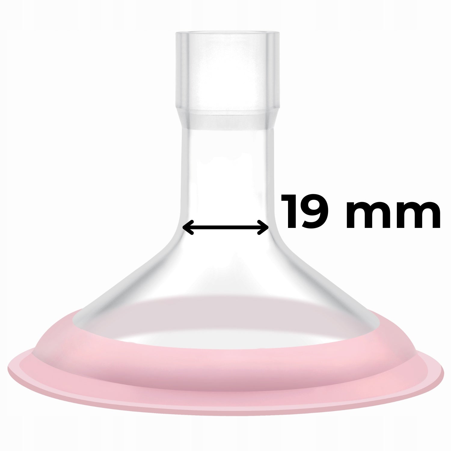 Funnel for breast pump wide angle 19 mm