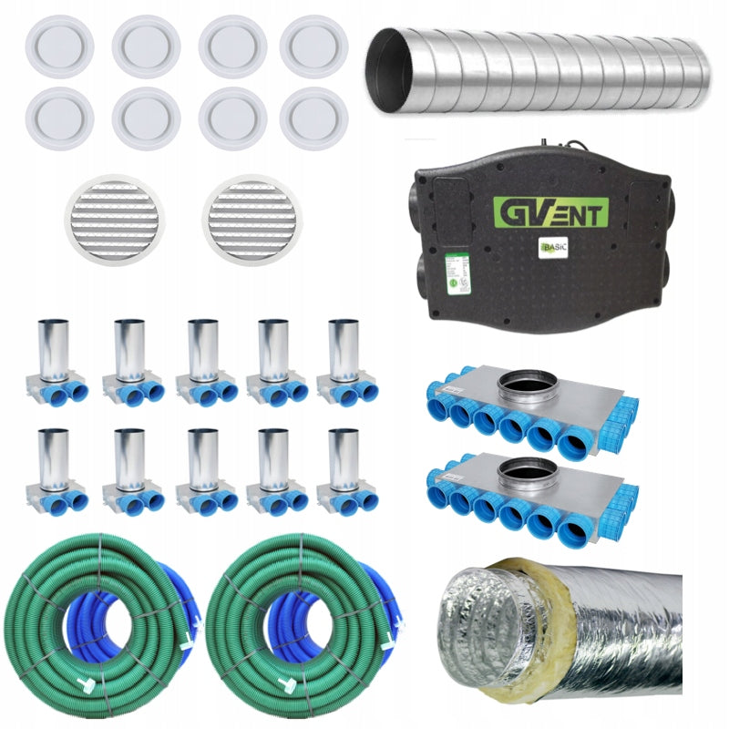 G-VENT recuperator for home 120m² + Complete X-Premium Installation Kit