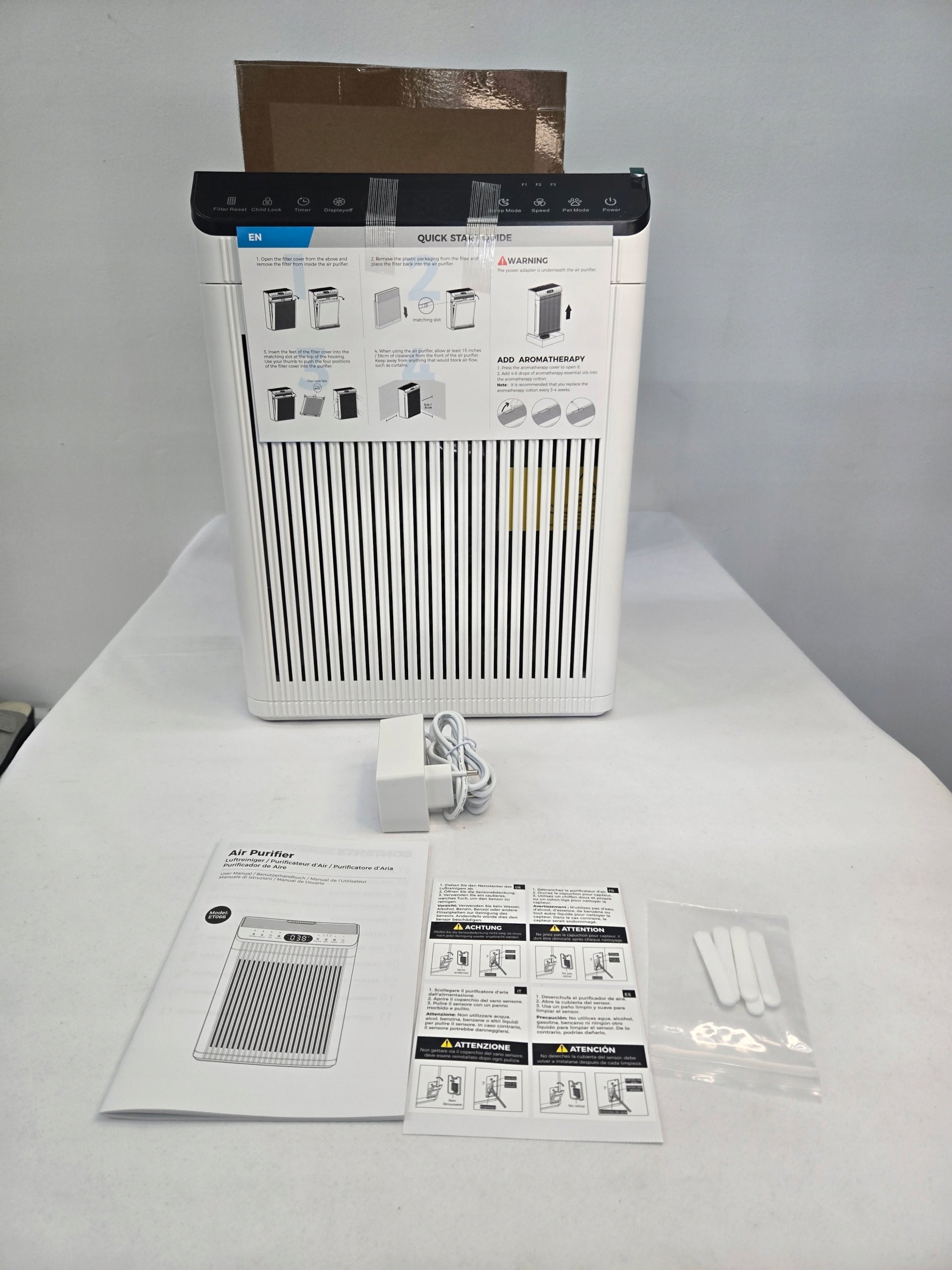 G382 EVALIT AIR PURIFIER HEPA FOR LARGE ROOMS PM2.5 QUIET Power 60 W
