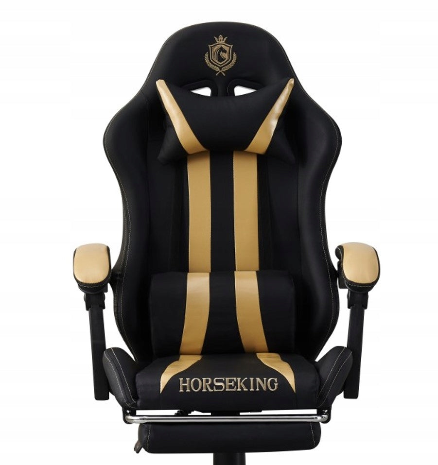 GAMING CHAIR HORSEKING WITH SWIVEL FOOTREST FOR PLAYING CHAIR MS45 GOLD Manufacturer code MS45 ZŁOTY