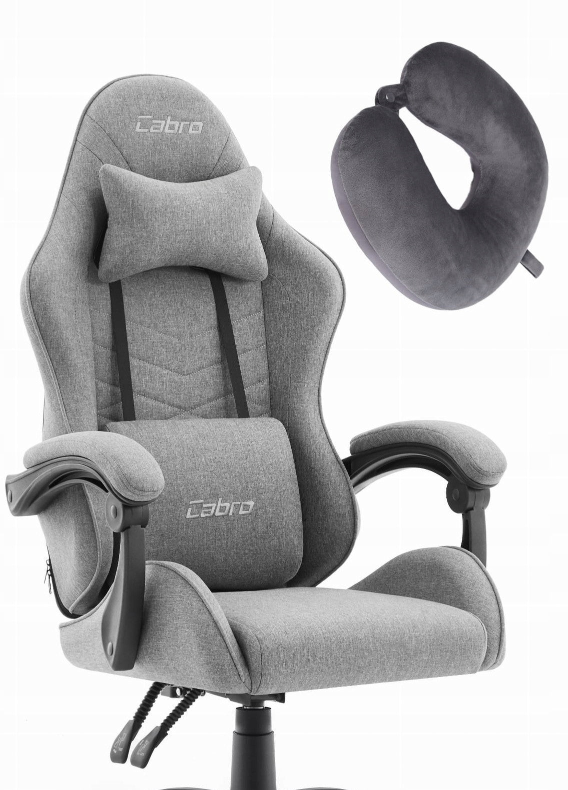 GAMING CHAIR MATERIAL CABRO C500 GREY BLACK FABRIC