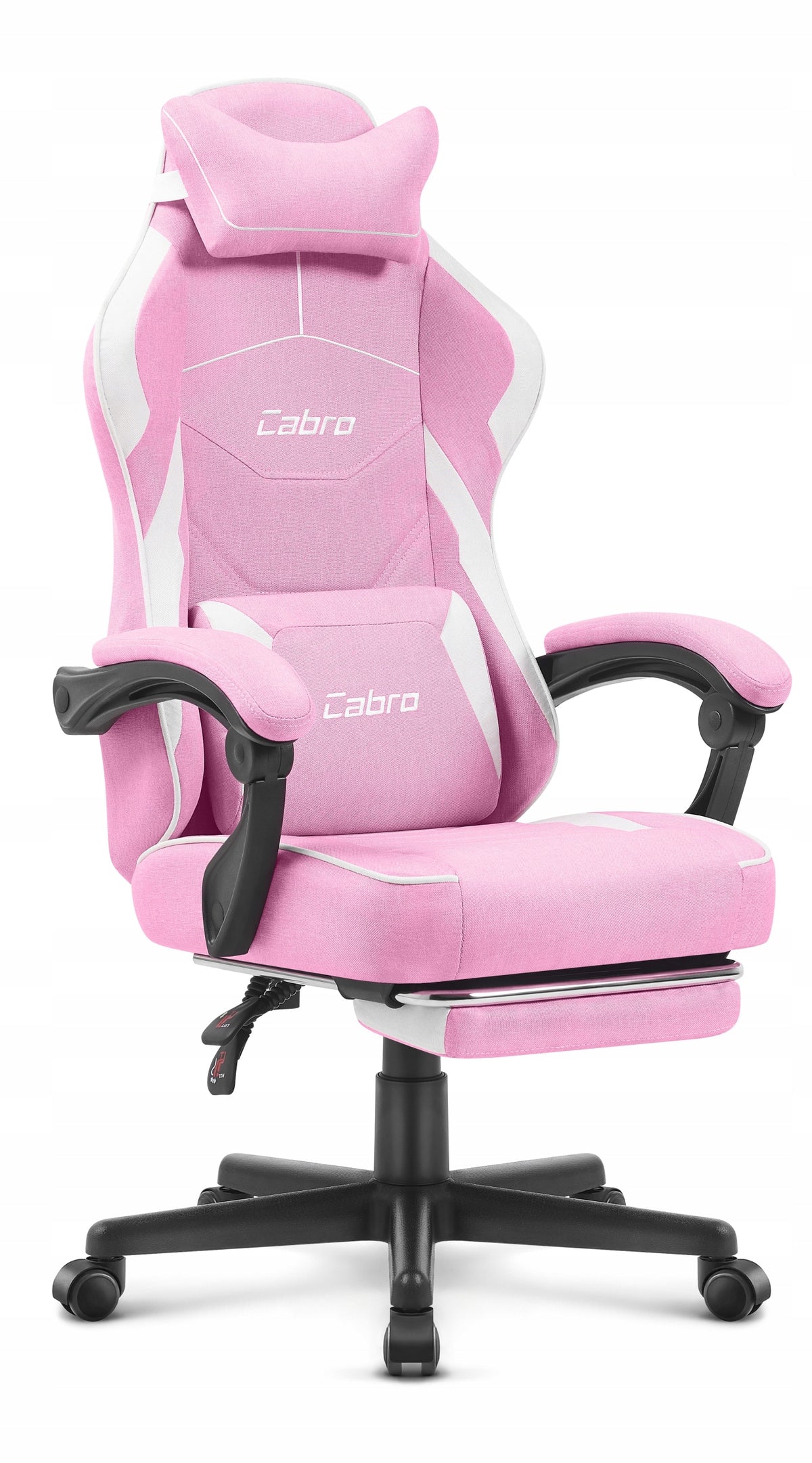 GAMING CHAIR MATERIAL CABRO C502 PINK WHITE FABRIC Manufacturer code 5907196010194