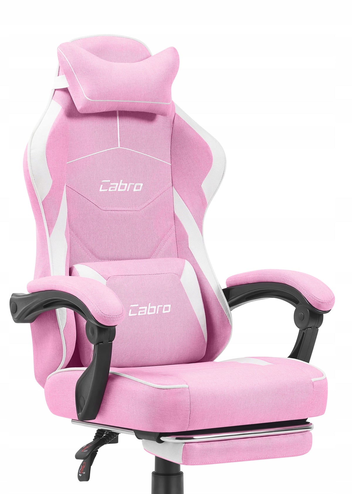 GAMING CHAIR MATERIAL CABRO C502 PINK WHITE FABRIC