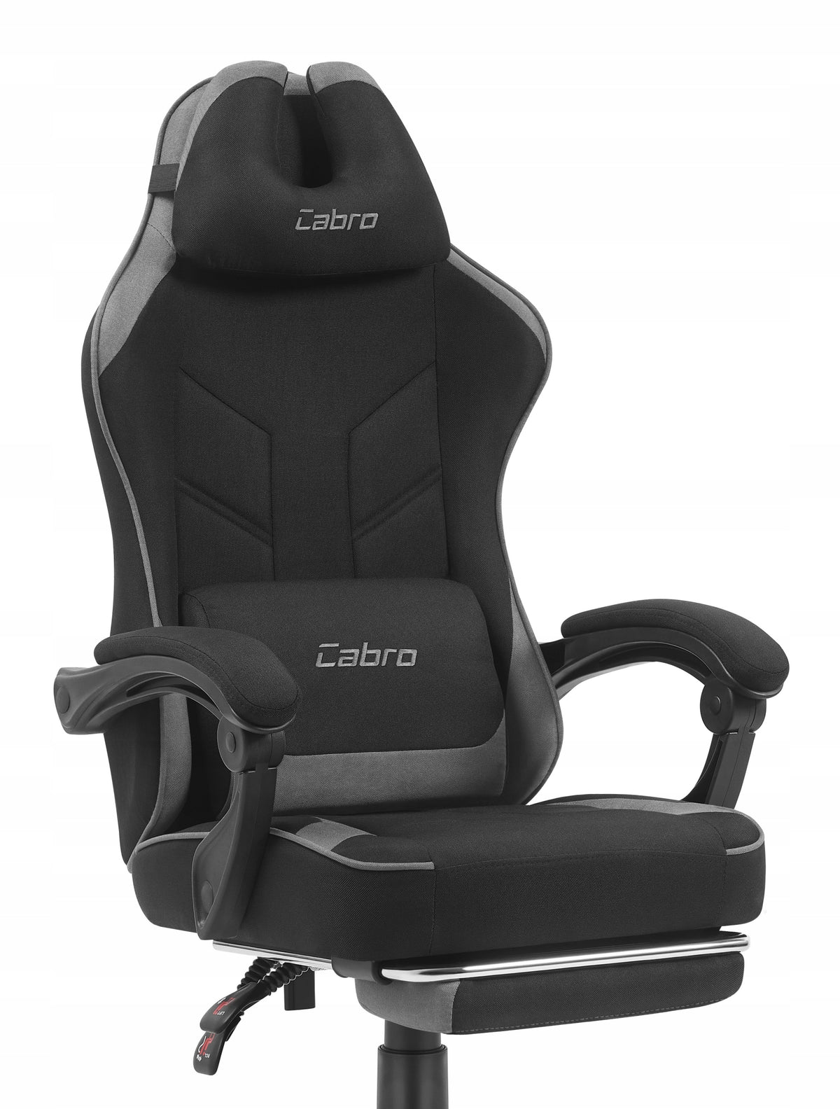 GAMING CHAIR MATERIAL CABRO C504 BLACK GREY FABRIC
