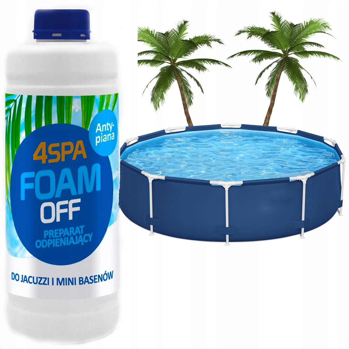 GAMIX 4SPA FOAM OFF REDUCES ANTI-FOAM TO FOAM IN A JACUZZI SPA BATH 1 LITER