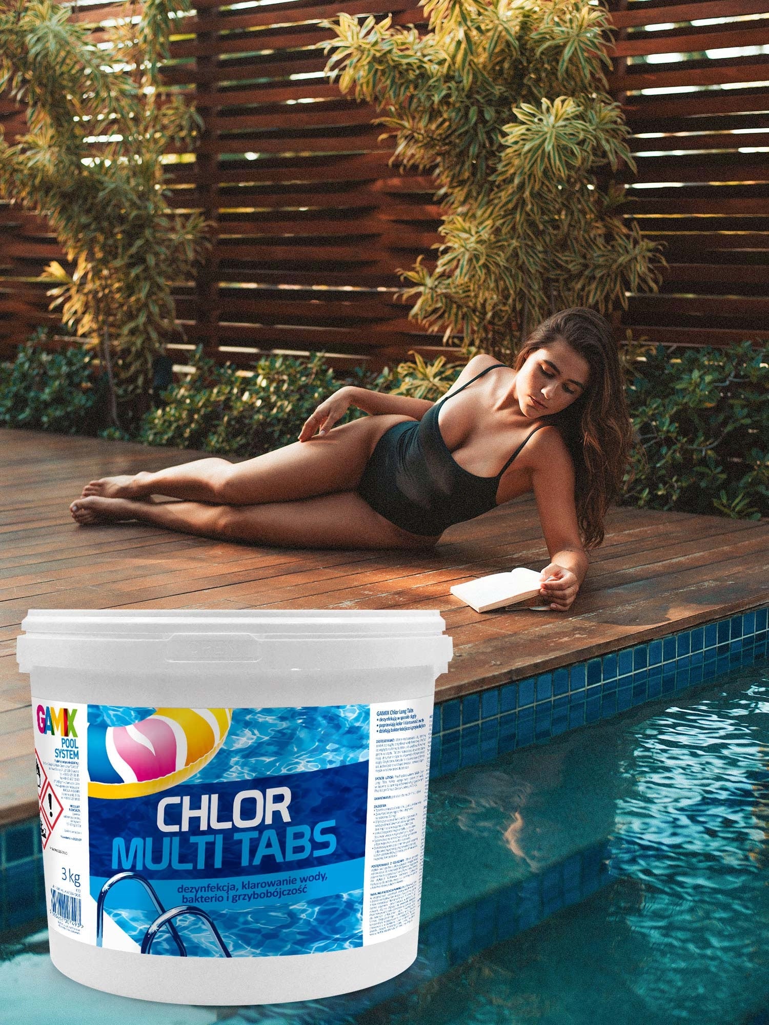 GAMIX CHLORINE MULTI 5KG TABLETS 200G 3IN1 FOR SWIMMING POOL STRONG WATER DISINFECTION Product form tablets