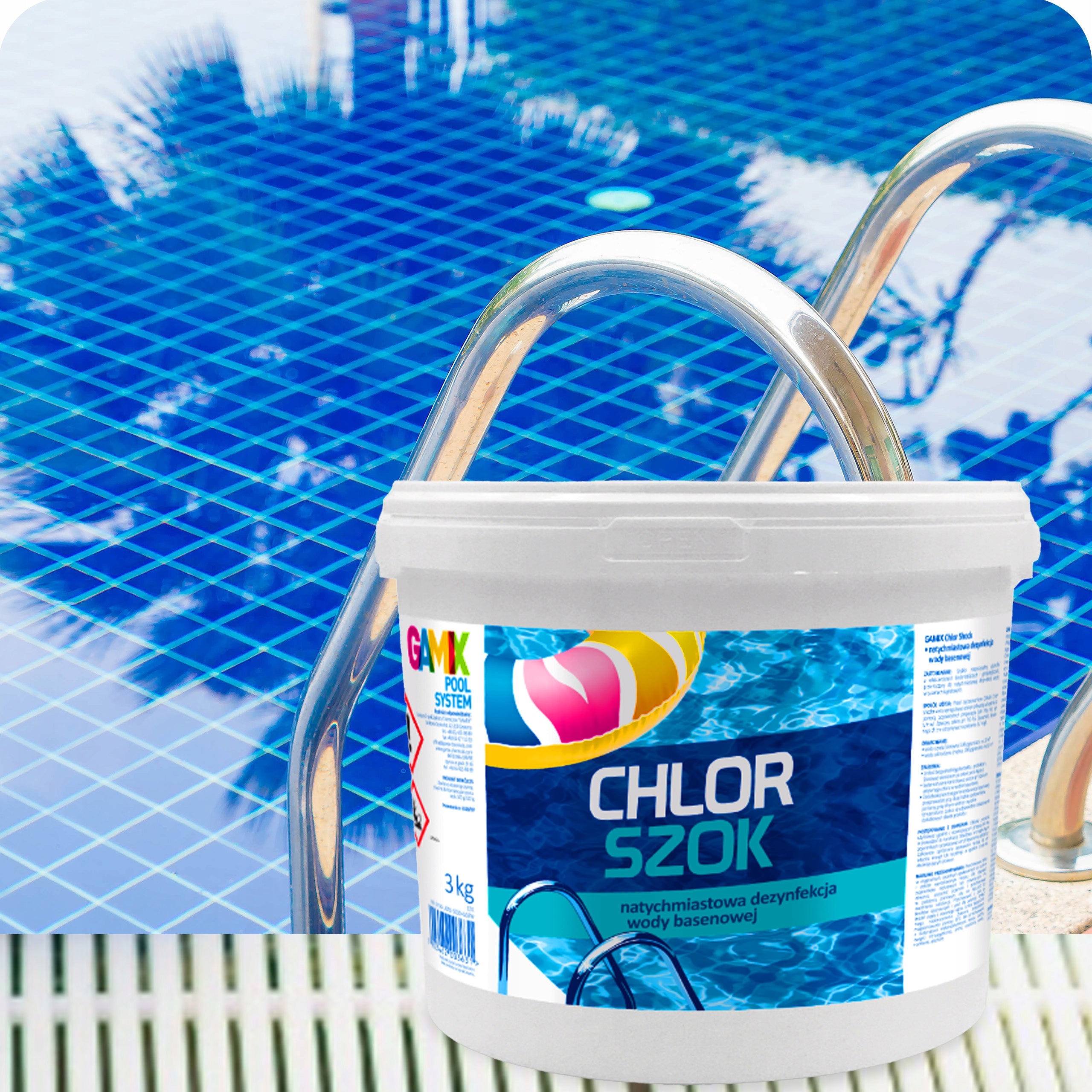 GAMIX CHLORINE SHOCK FOR POOL JACUZZI SPA Active Agent Pool Chemistry 5kg Brand Gamix