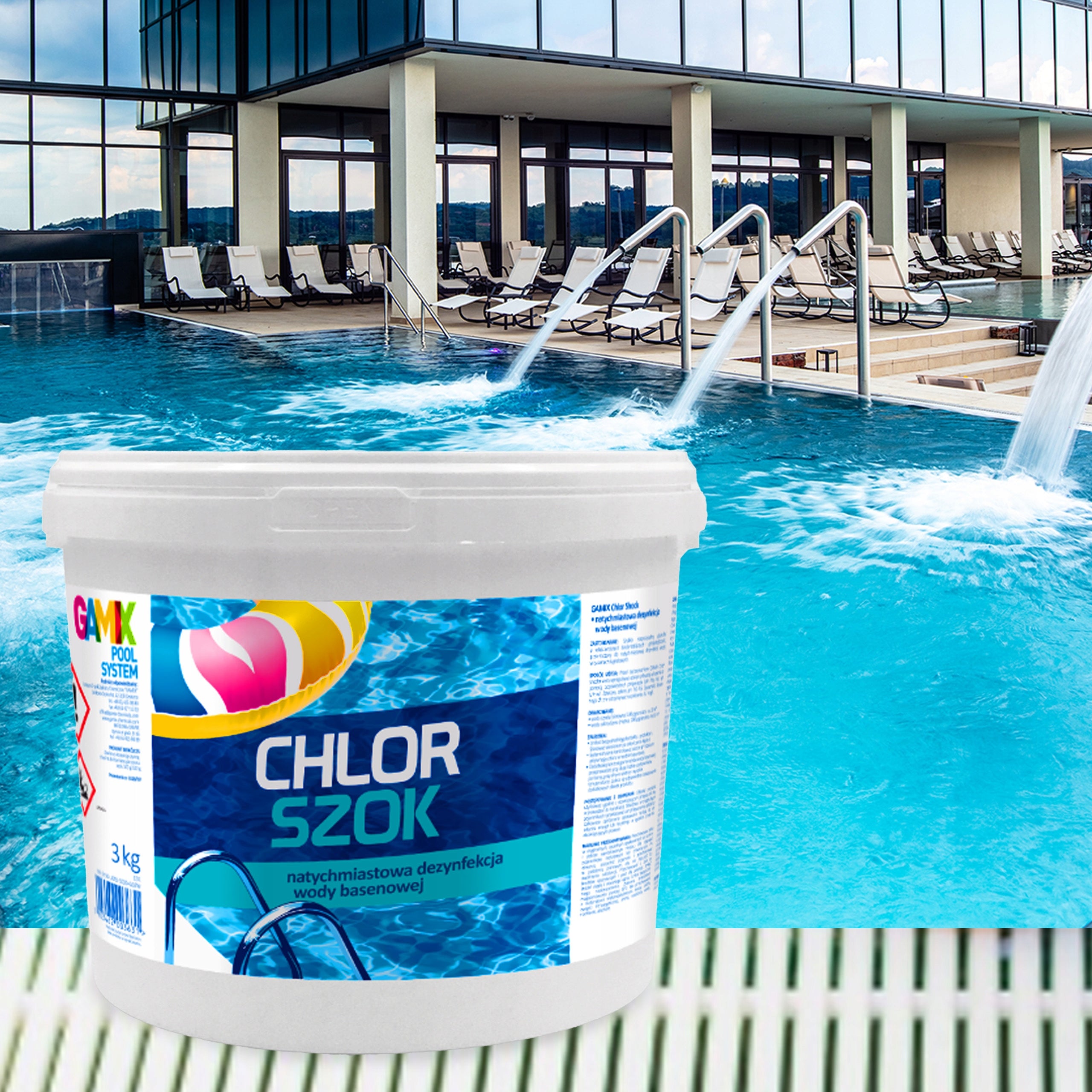 GAMIX CHLORINE SHOCK FOR POOL JACUZZI SPA Active Agent Pool Chemistry 5kg Manufacturer code GAMSzok/5kg