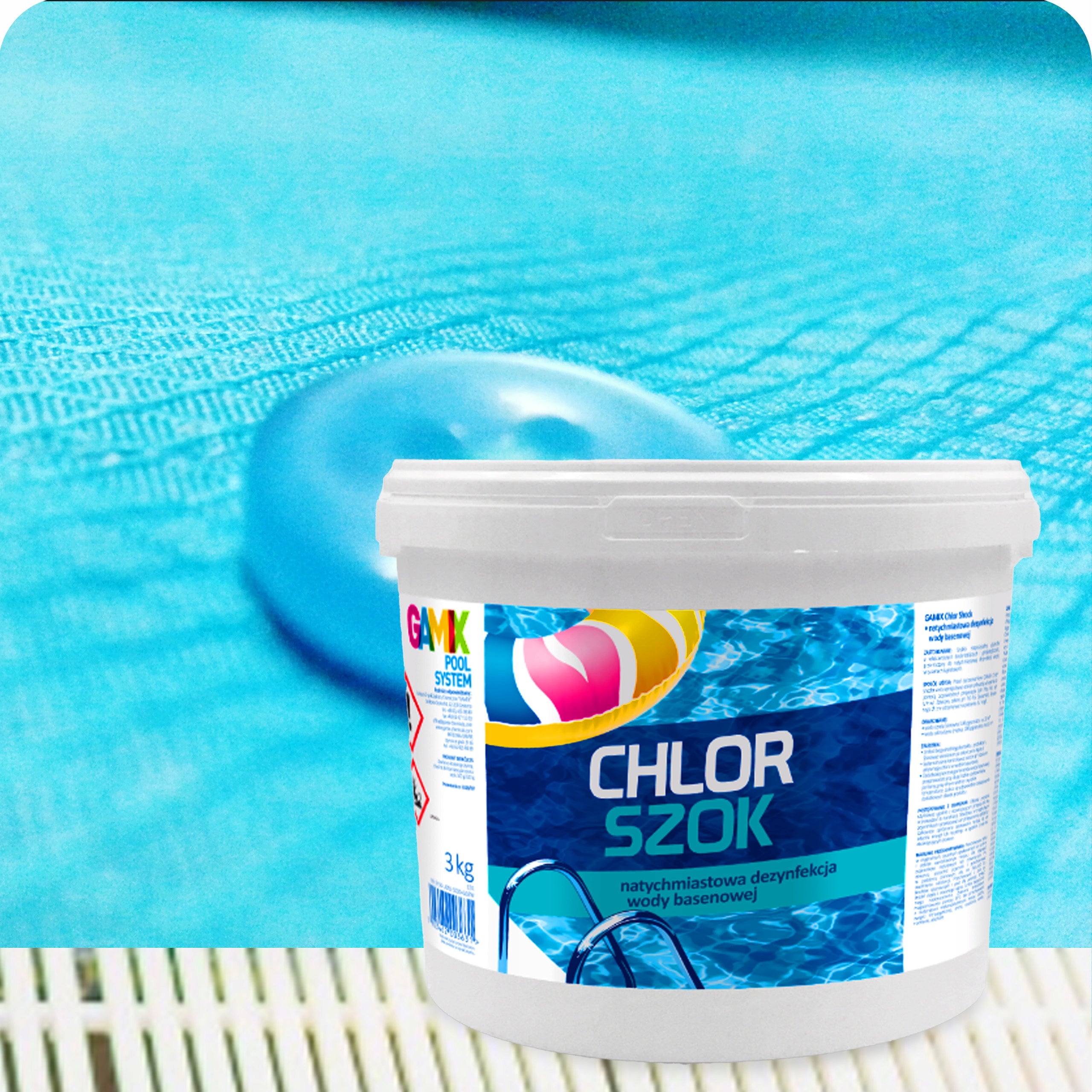 GAMIX CHLORINE SHOCK FOR POOL JACUZZI SPA Active Agent Pool Chemistry 5kg Product form powder