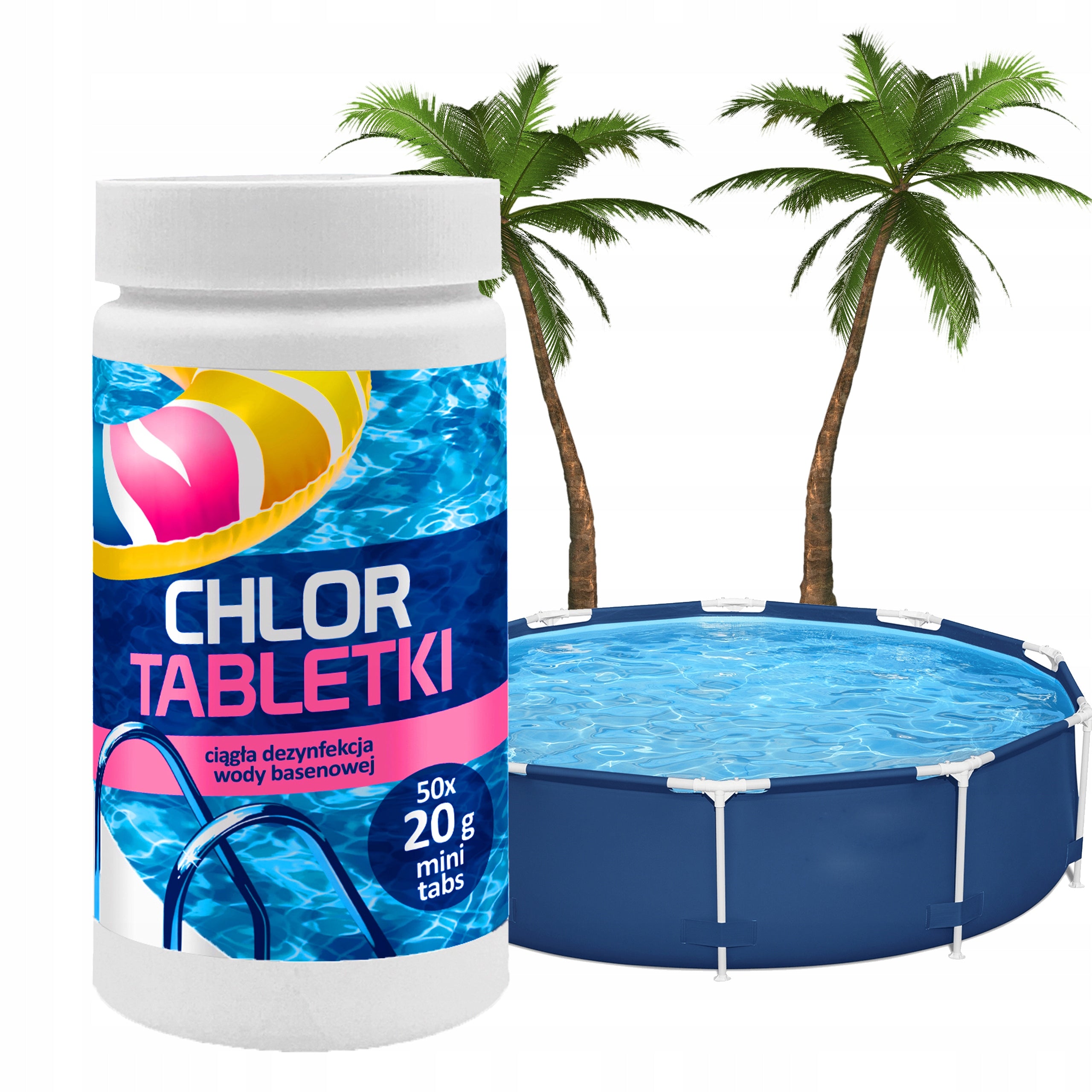 GAMIX MULTI CHLORINE POOL CHEMICALS MULTIFUNCTIONAL TABLETS SMALL 20g 1kg Packaging status original
