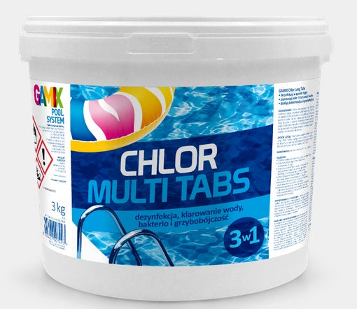 GAMIX MULTITABLETS 200G 3IN1 CHLORINE FOR SWIMMING POOL 3KG