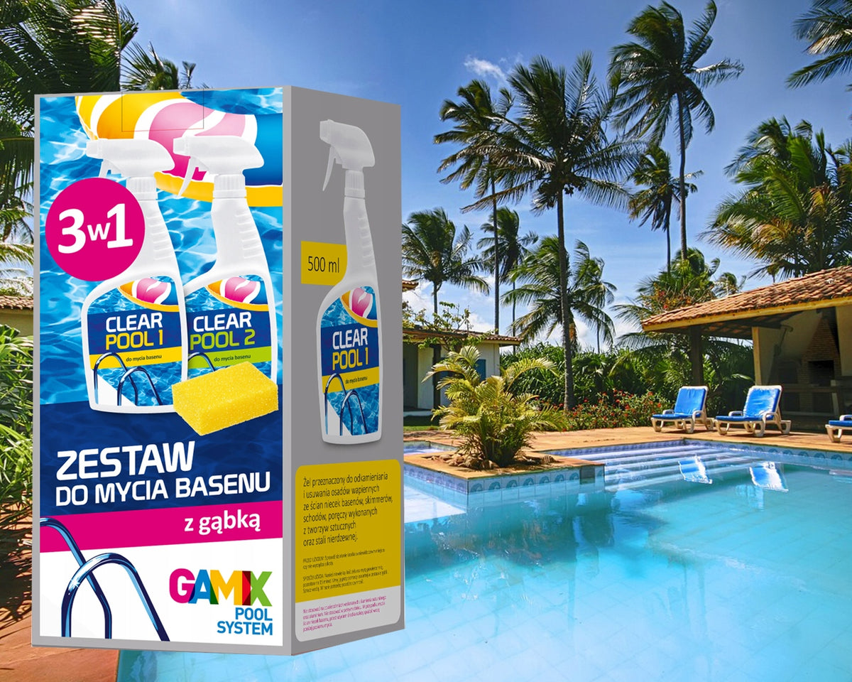 GAMIX POOL CLEANING KIT BEFORE WINTER REMOVES 3IN1 DIRT DEPOSITS Brand Gamix