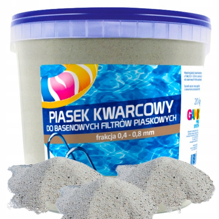 GAMIX SAND QUARTZ GRAVEL FOR POOL FILTER PUMPS QUARTZ 20KG