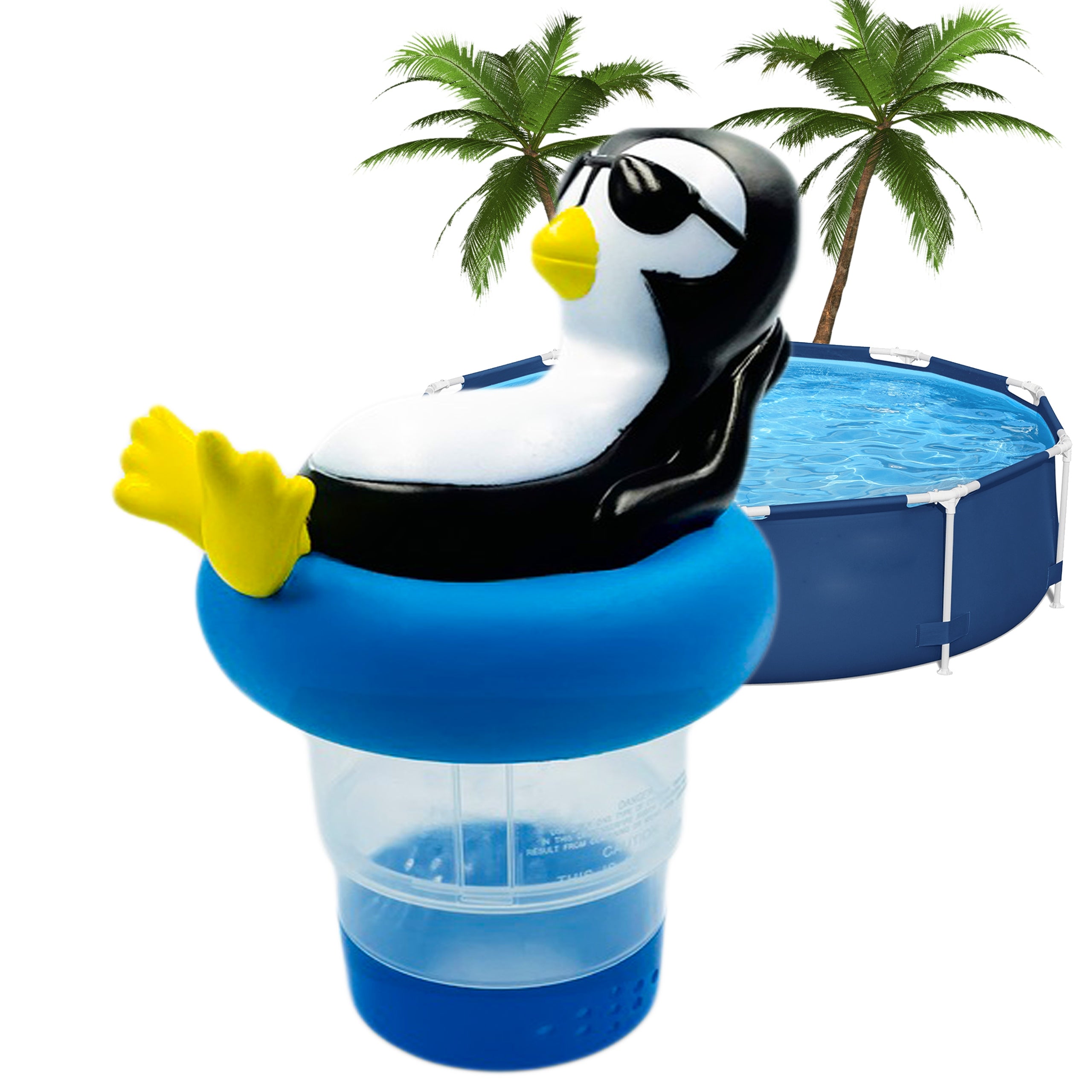 GAMIX SKIMMER FLOATING BUOY POOL BUOY FOR LARGE TABLETS 200G PENGUIN Packaging status original