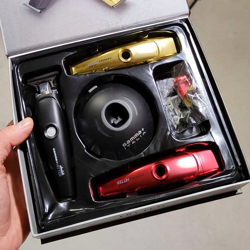 GAMMA PIU HITTER CORDLESS TRIMMER 3 HOUSINGS Packaging status original