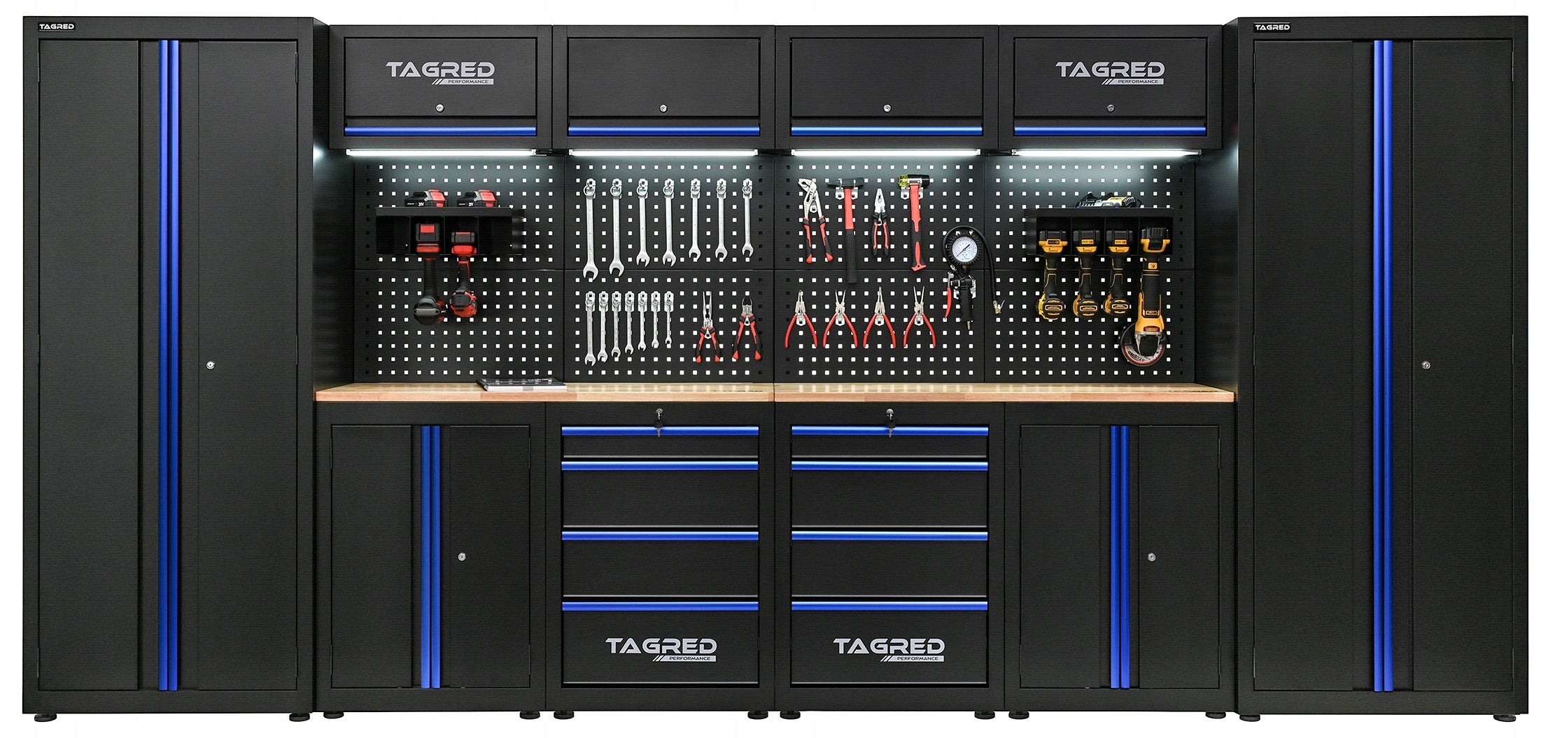 GARAGE FURNITURE WORKSHOP BOOKCASE LARGE FOR GARAGE WORKSHOP LARGE +LED SET