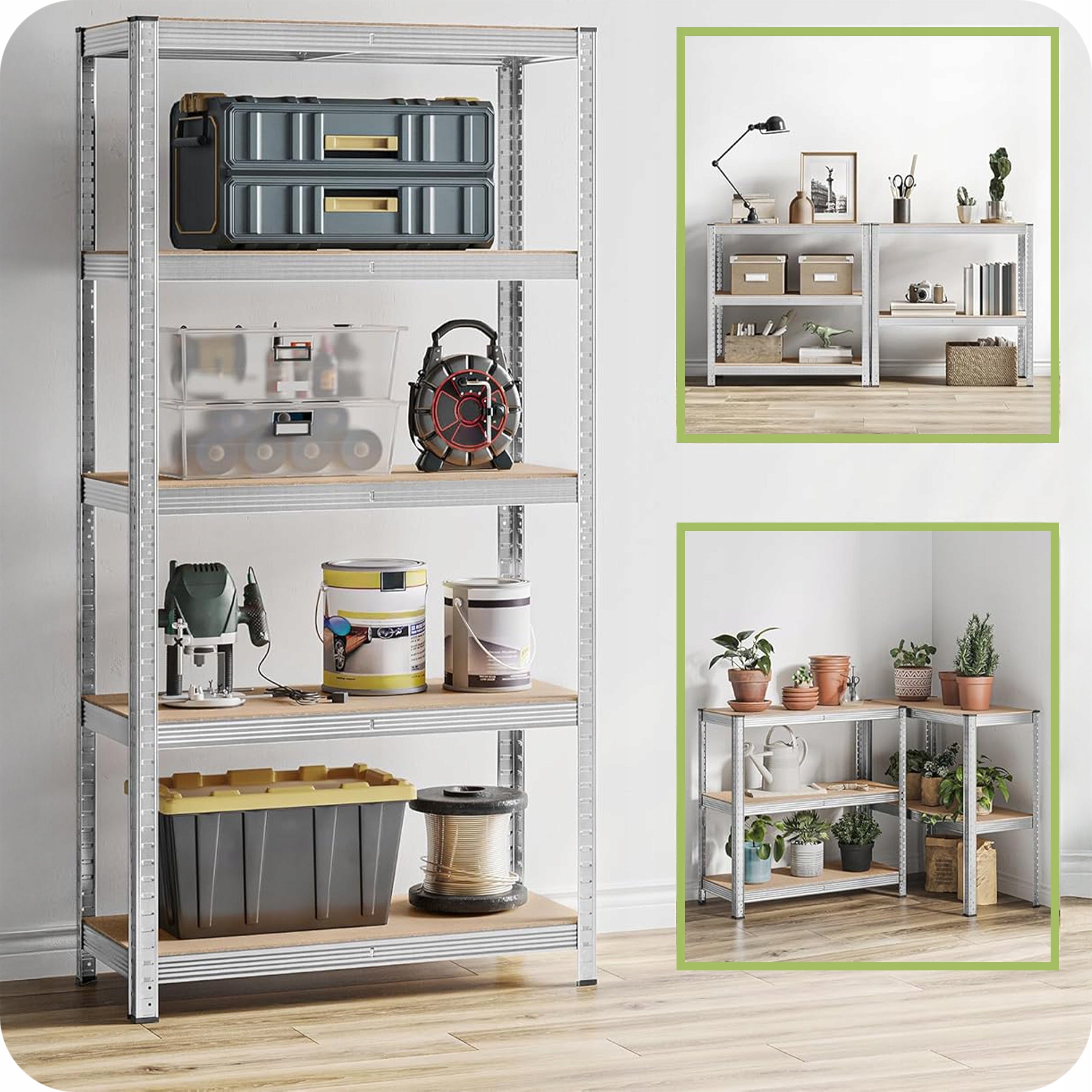 GARAGE METAL STORAGE RACK FOR BASEMENT CELLS 180x90x40cm 875kg Manufacturer code REGAŁ METALOWY MAGAZYNOWY GARAŻOWY DO PIWNICY