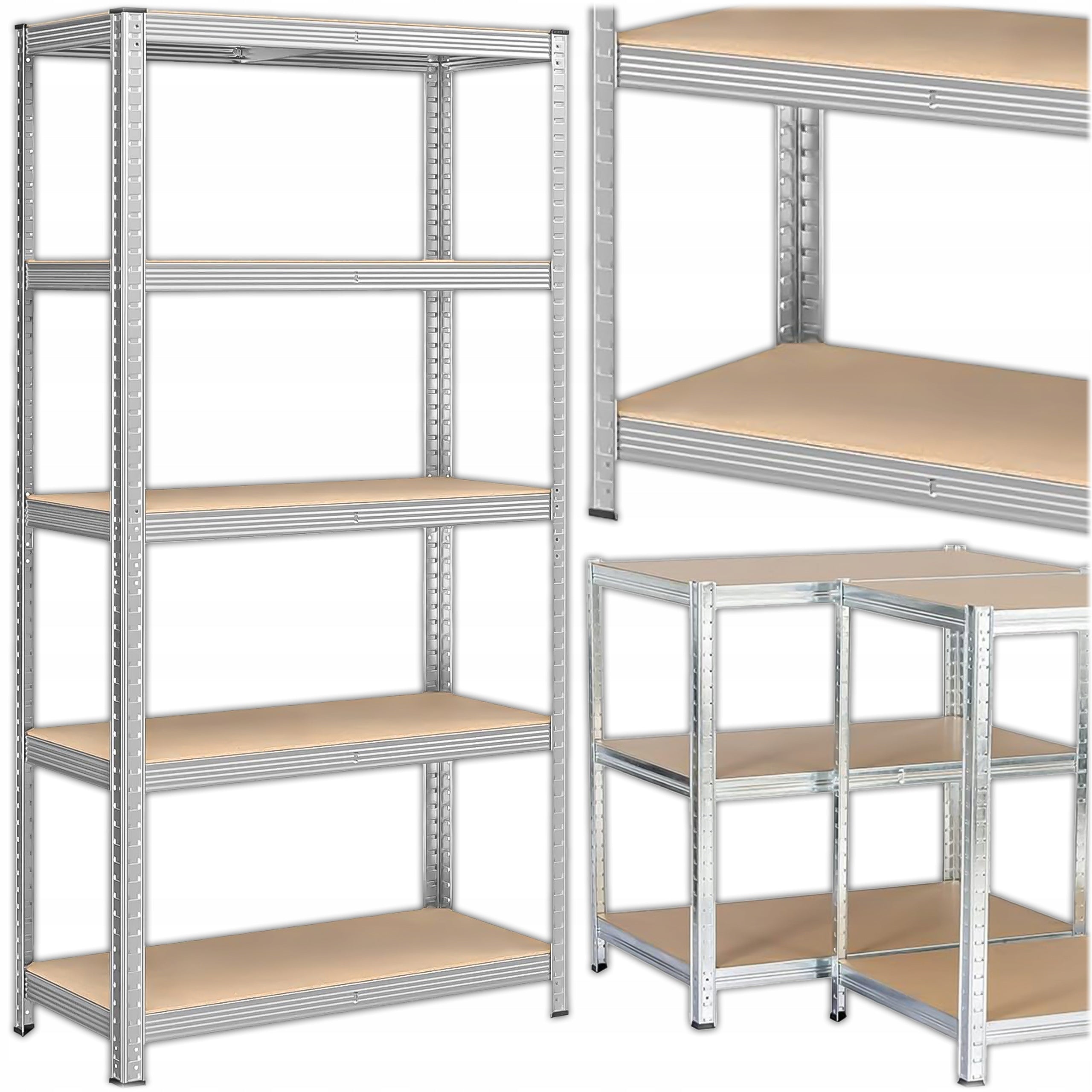 GARAGE METAL STORAGE RACK FOR BASEMENT CELLS 180x90x40cm 875kg