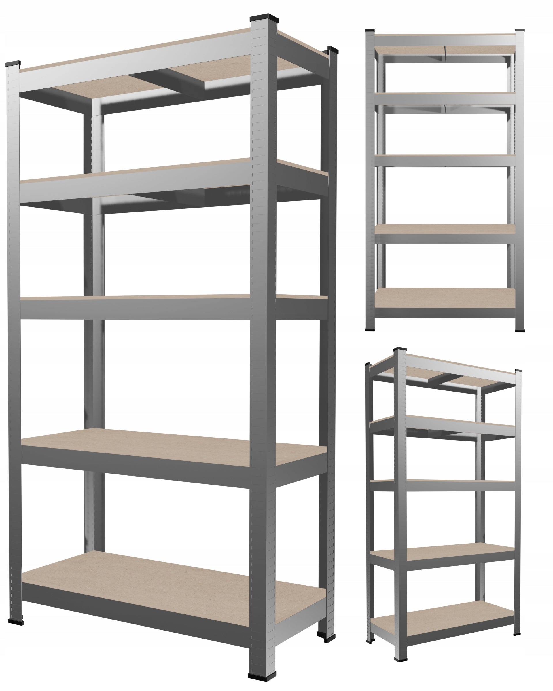 GARAGE STORAGE RACK METAL 5 LEVELS 150x70x30CM SHELF LIFTING CAPACITY 150KG