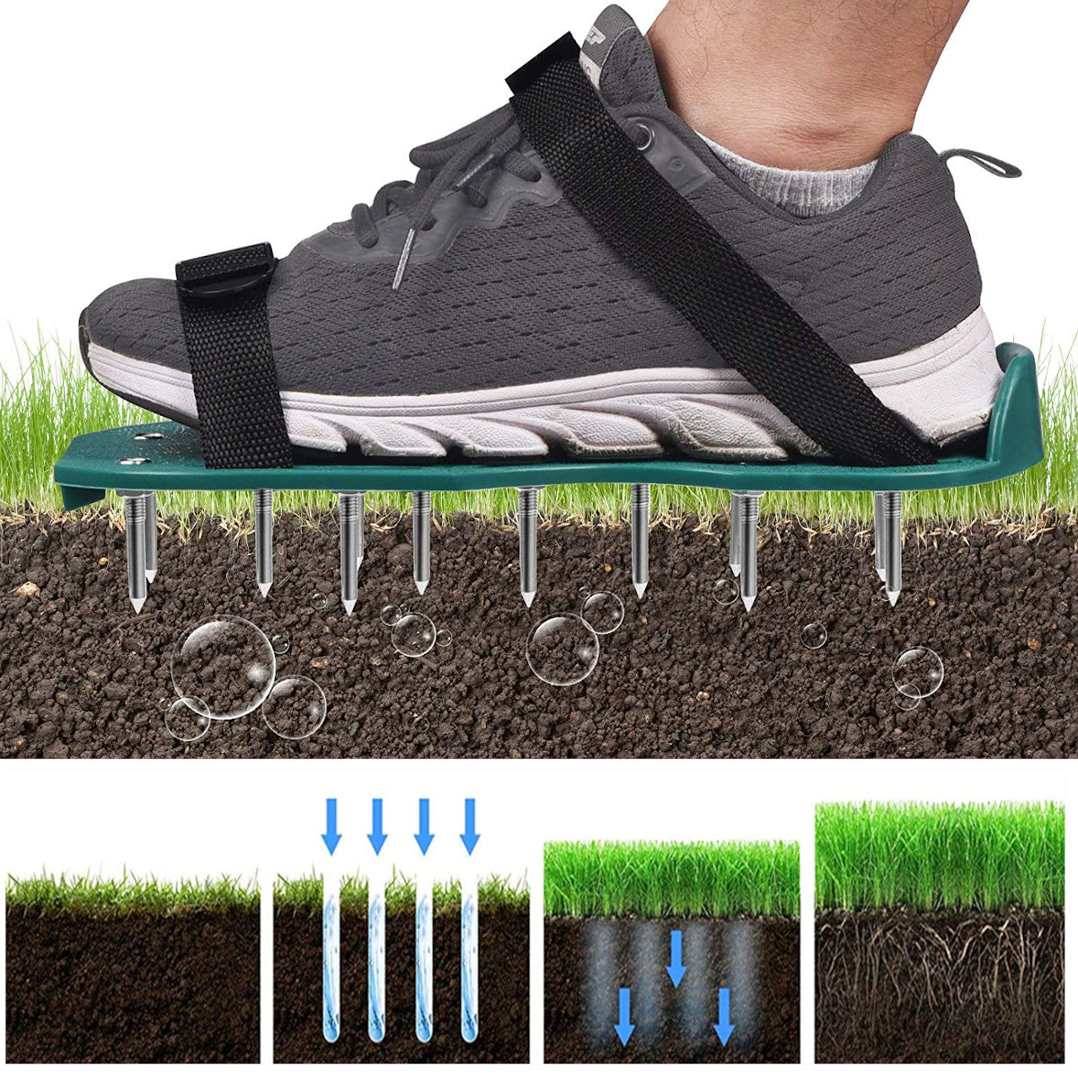 GARDEN AERATOR SHOE COVERS WITH SPIKES GRASS LAWN LANCER Brand no brand