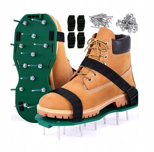 GARDEN AERATOR SHOE COVERS WITH SPIKES GRASS LAWN LANCER