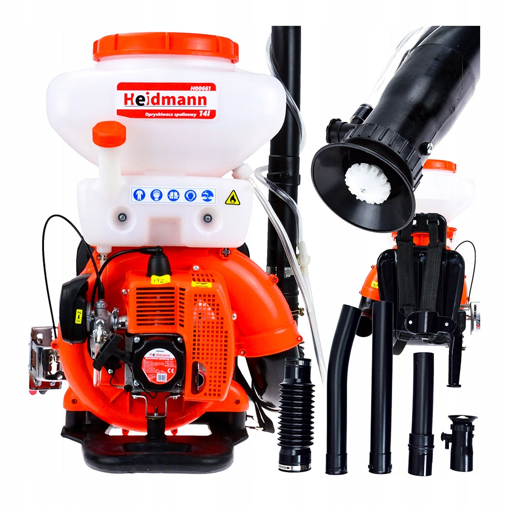 GARDEN BACKPACK SPRAYER BLOWER 14L STRONG 2kW HEIDMANN