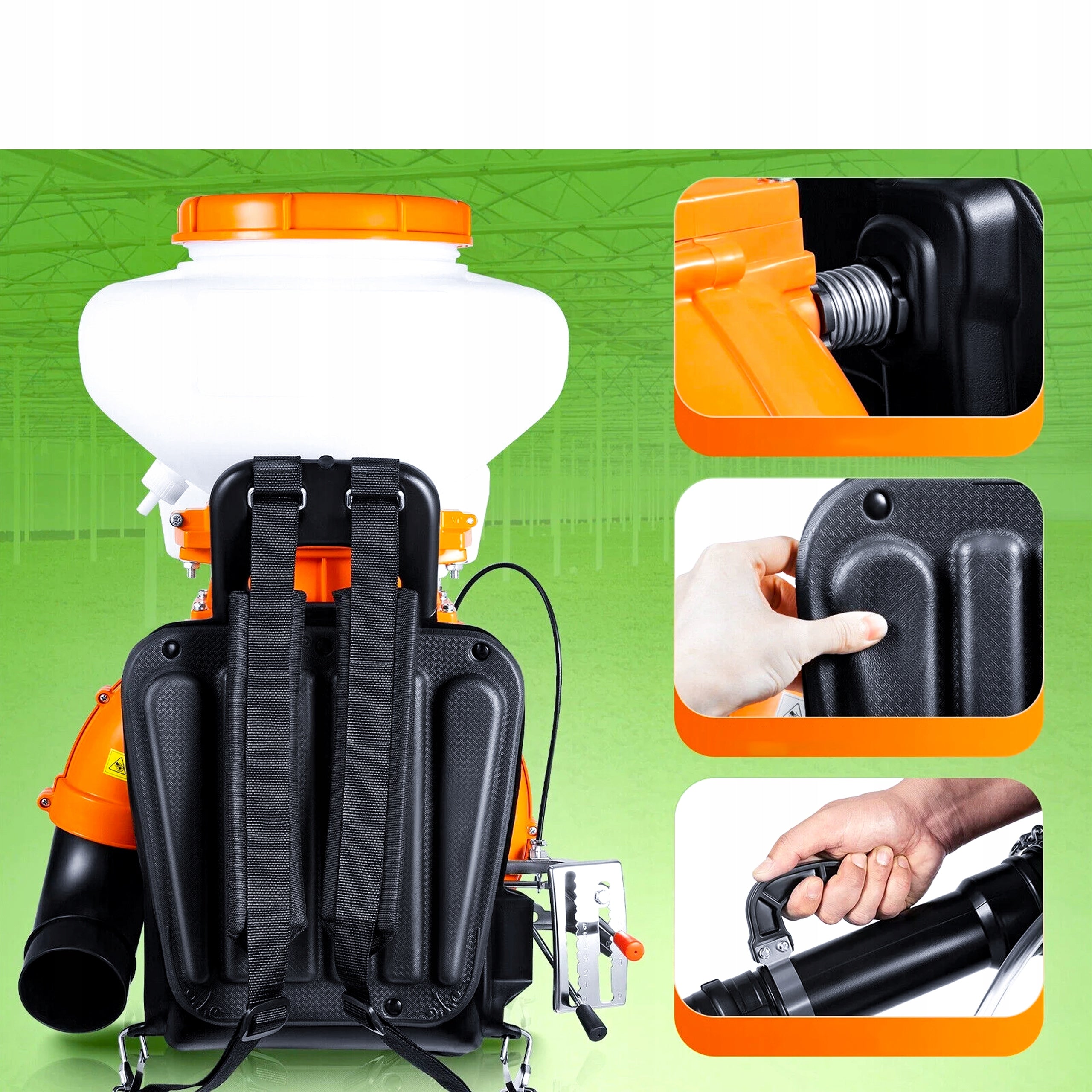 GARDEN BACKPACK SPRAYER BLOWER 26L STRONG 2kW HEIDMANN Power supply combustion