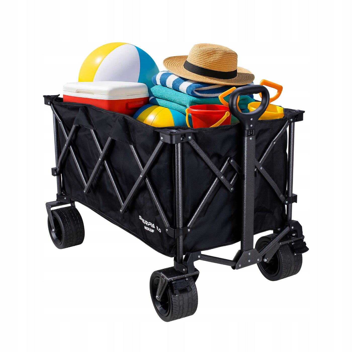 GARDEN BEACH HIKING CART FOLDING OFF-ROAD WHEELS 200L 150KG Packaging status original