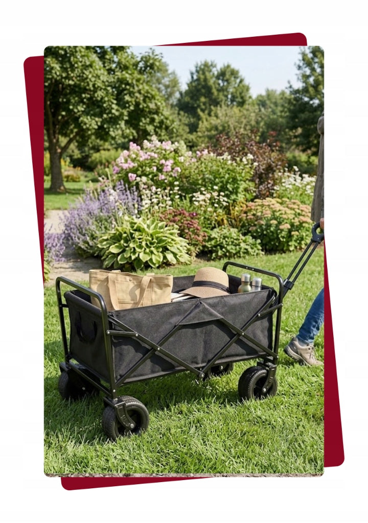 GARDEN BEACH TROLLEY FOLDING WHEELBARROW XL 150kg + TABLE Brand no brand