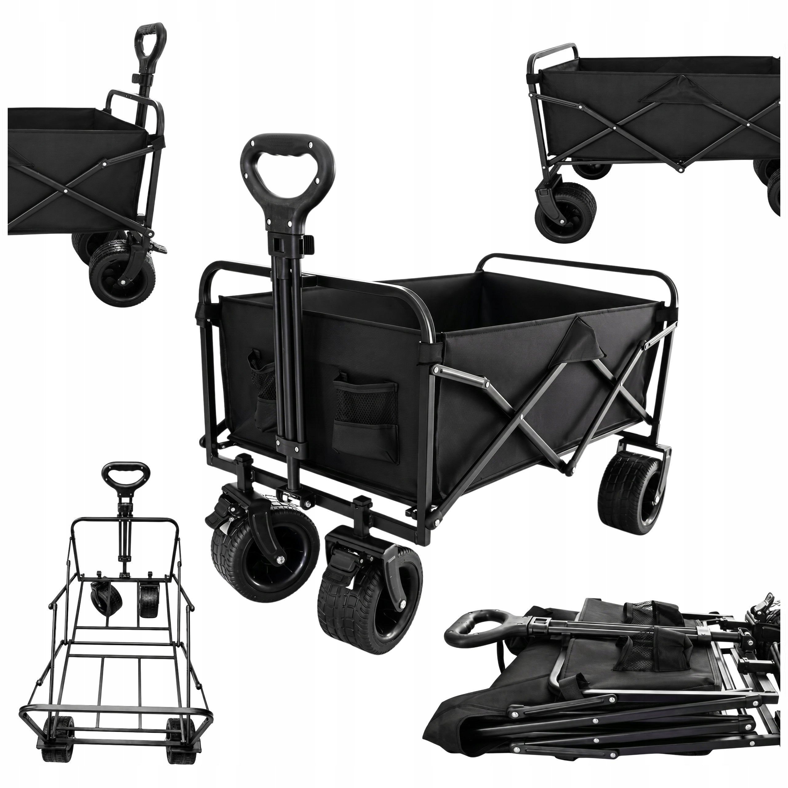 GARDEN BEACH TROLLEY Folding 150KG Camping WHEELS LIGHT