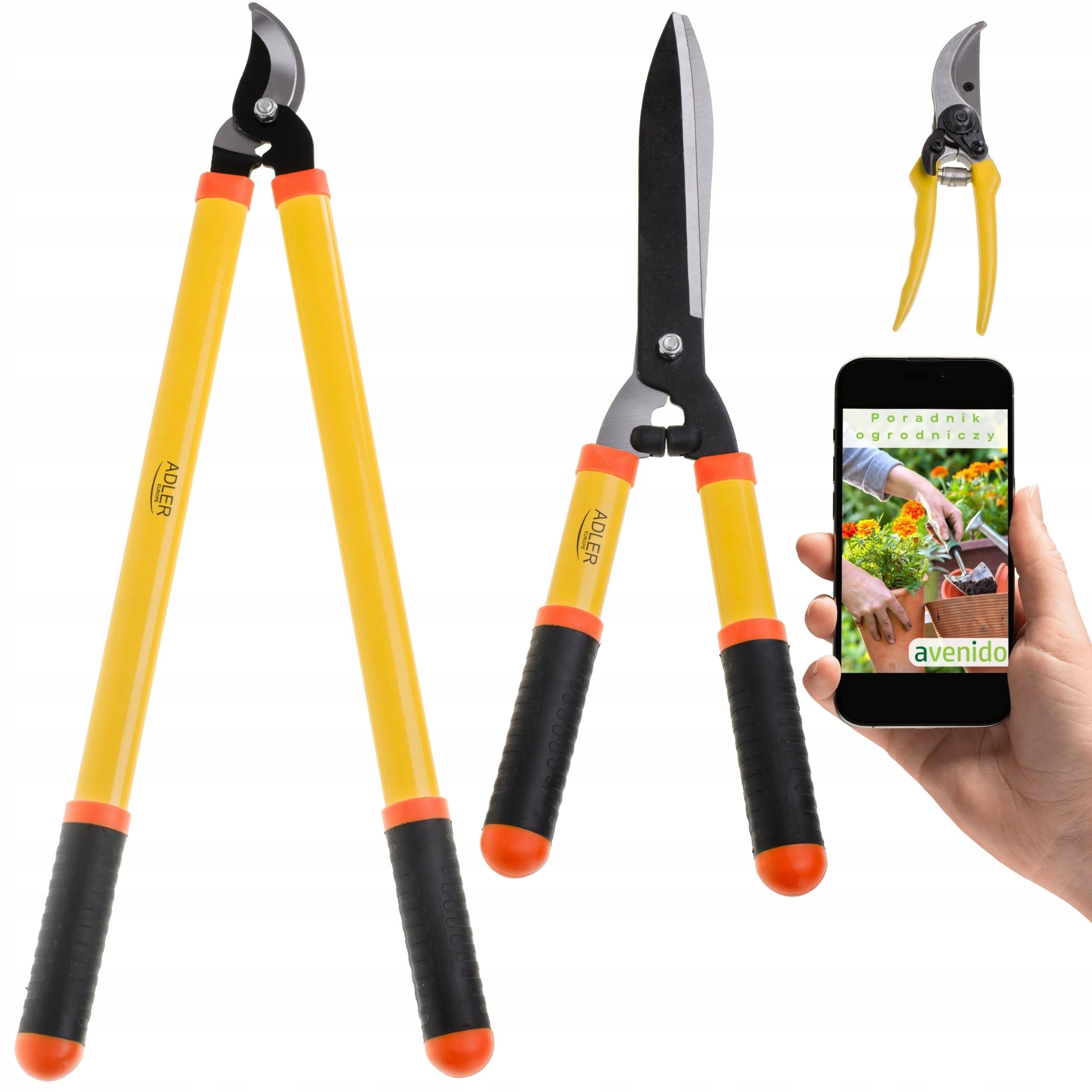 GARDEN BRANCH PRUNER TELESCOPIC HAND SHEARS FOR CUTTING Set of 3