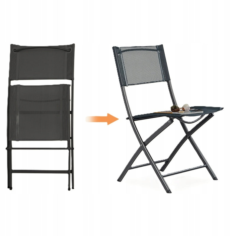 GARDEN CAMPING CHAIR BALCONY RECLINING METAL STRONG FOLDING Packaging status original
