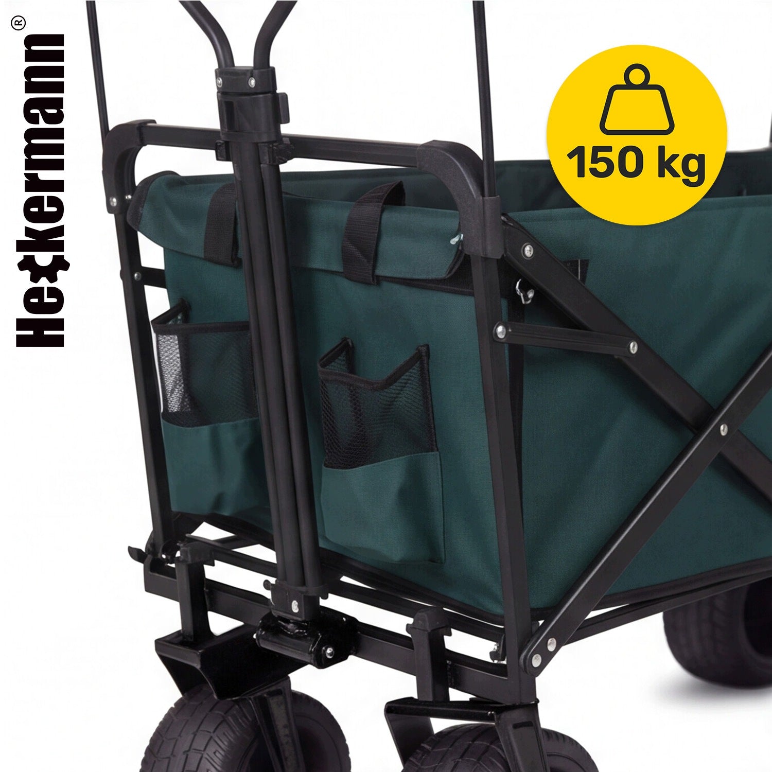 GARDEN CAMPING HIKING CART 150KG FOLDING TRANSPORT Brand Heckermann