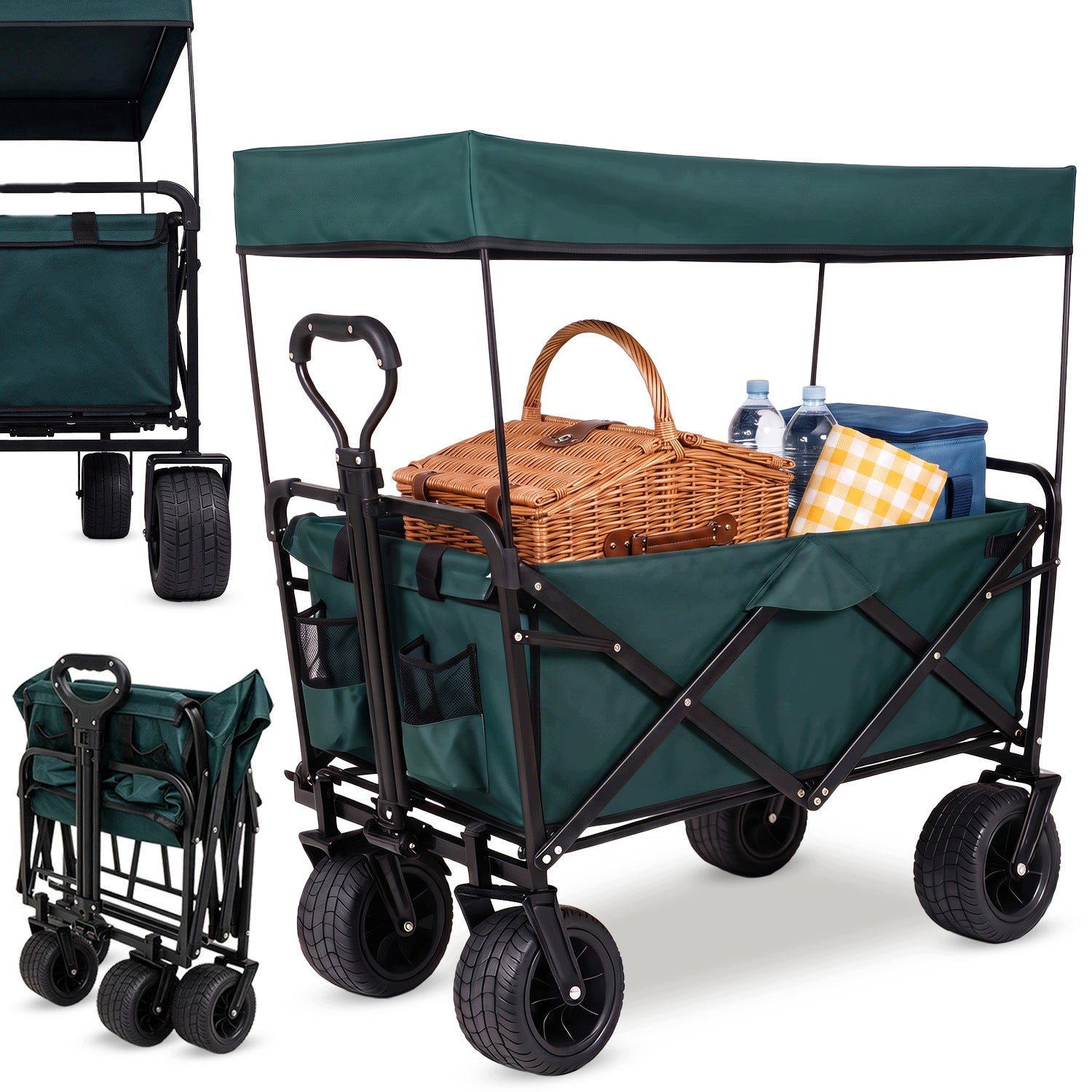 GARDEN CAMPING HIKING CART 150KG FOLDING TRANSPORT