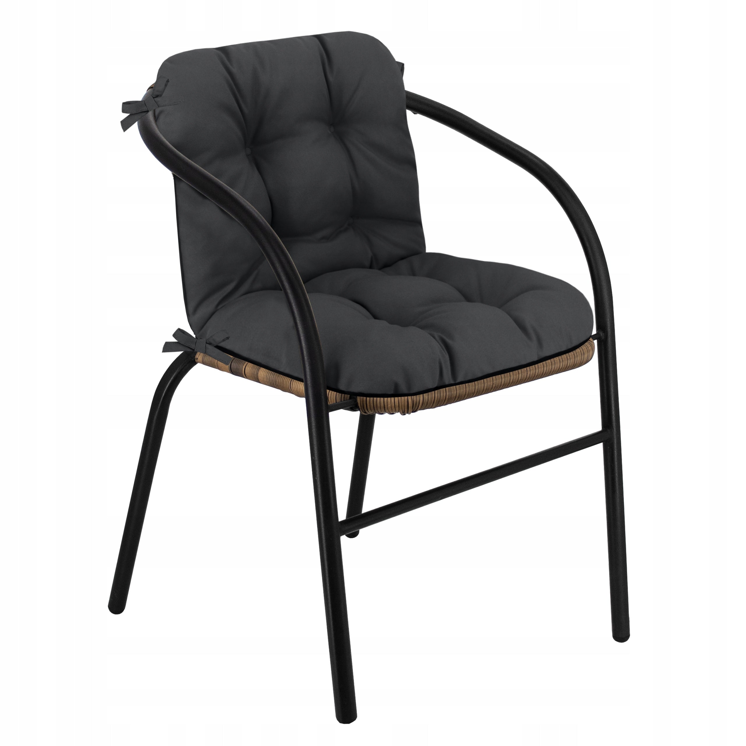 GARDEN CHAIR CUSHION 80x45 WATERPROOF TIED GARDEN WITH BACKREST Cushion thickness 8 cm