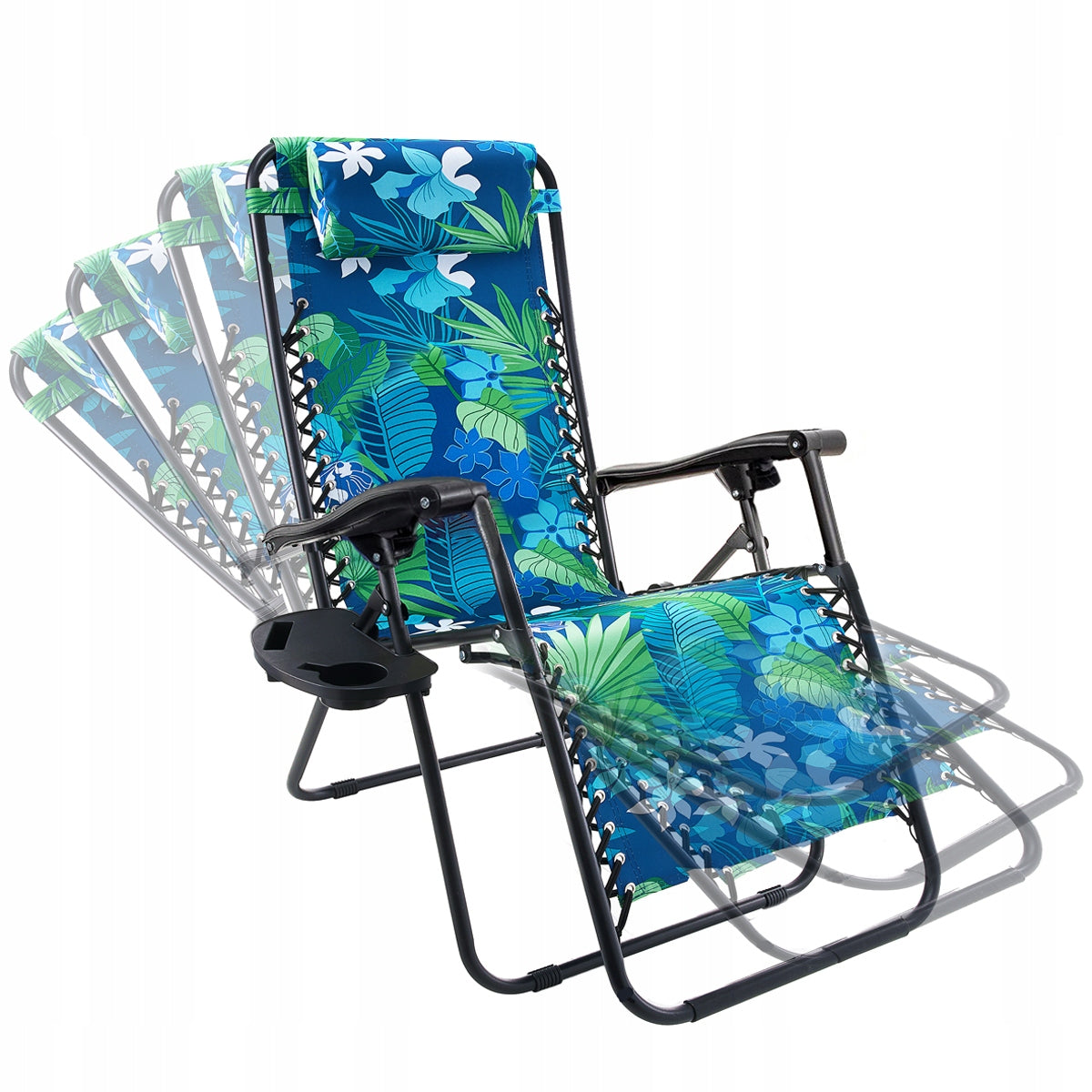 GARDEN CHAIR SUN LOUNGER BEACH CAMPING CHAIR FLOWERS + FREEBIE Brand Soprato