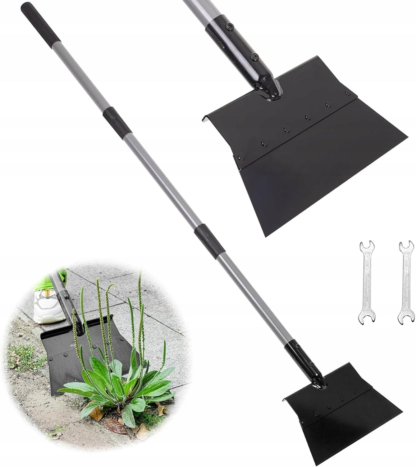 GARDEN CLEANING SHOVEL FLAT SCRAPER FOR WEEDS ERGONOMIC